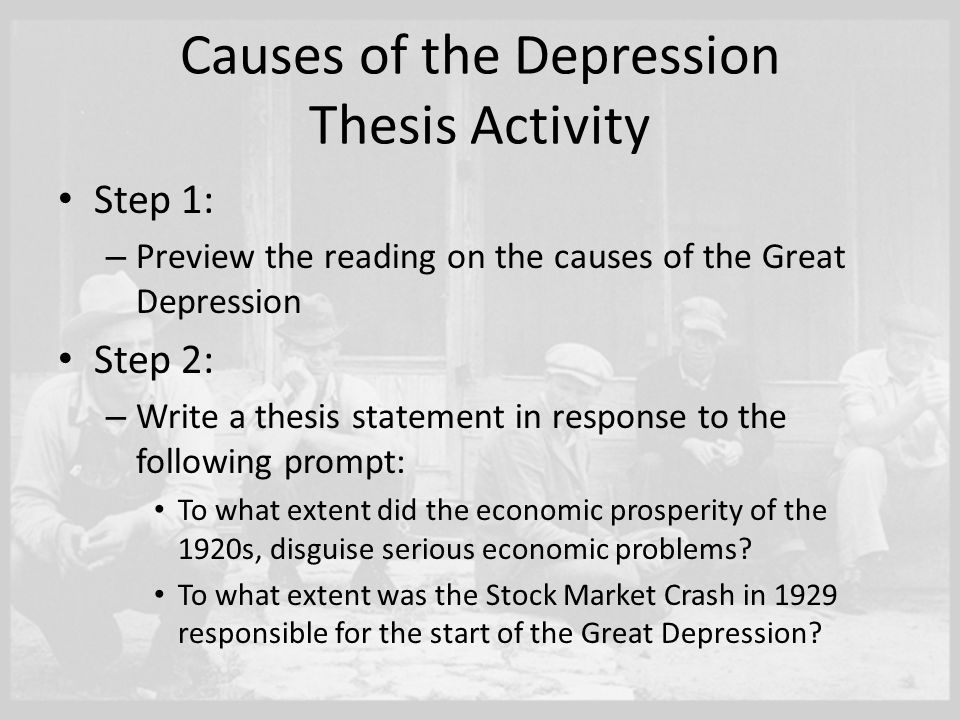 The Great Depression Summary